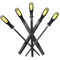 Metal File Set, 5-Piece, 10-inch,High Carbon Steel File,Work for Metal, Wood,Plastic - size: 10 inch Metal File