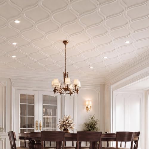 Yalikop 6 Pcs 3D 12 Inch Wall Panels Premade Wainscoting Kit, Symmetrical - color: Symmetrical