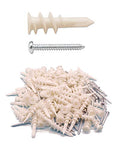 IMScrews 100pcs Plastic Self Drilling Drywall Anchors with Screws Assortment Kit, Wall Anchors Kit with 50pcs Screws/50pcs Drywall Anchors