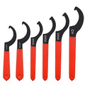 6pcs Coilover Spanner Wrench Set, C-Shape Shock Spanner Hook Wrench Tools - color: 6pcs