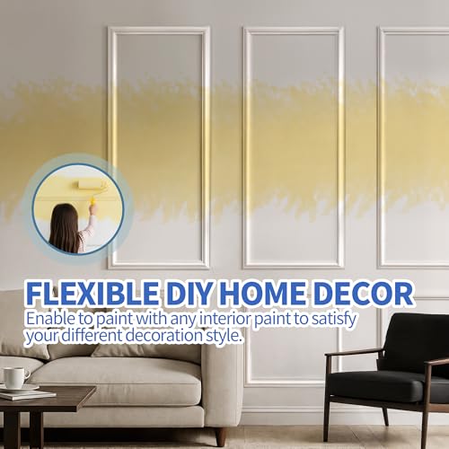 KESHWELL Premade Wall Panels,6 Frame Wall Panels for Interior Wall Decor