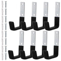 Frcctre 8 Pack Heavy Duty Garage Hooks, Steel Garage Storage Utility Hooks Wall Mount J Utility Hooks for Hanging Heavy Duty Ladder, Bikes, Shed Tools, Ropes, Hoses, Shovel
