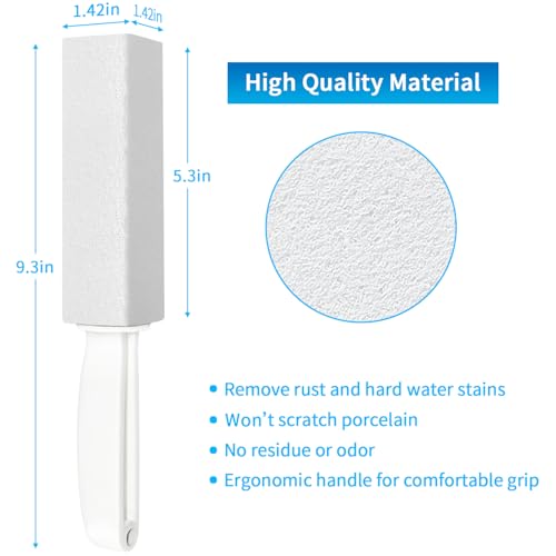 4TH Pumice Stone for Toilet Bowl Cleaning，Pumice Sticks (White) - color: White