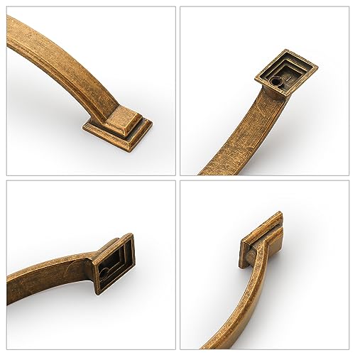 10 Pack Antique Brass Cabinet Pulls 3 Inch Kitchen Cabinet Handles Kitchen Handles for Cabinets Antique Drawer Pulls Retro Dresser Pulls Cupboard Handles - color: Antique Brass, size: 3 inch（76mm）, style: 10 Pack
