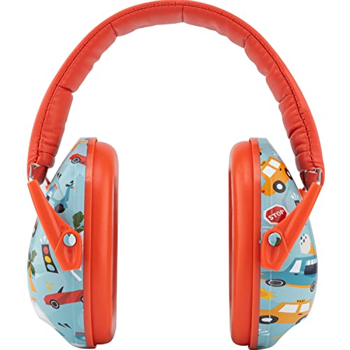 Snug Kids Earmuffs – Noise Reduction for Toddlers & Children – Adjustable, Lightweight, Foldable, Soft & Comfortable - color: Cars