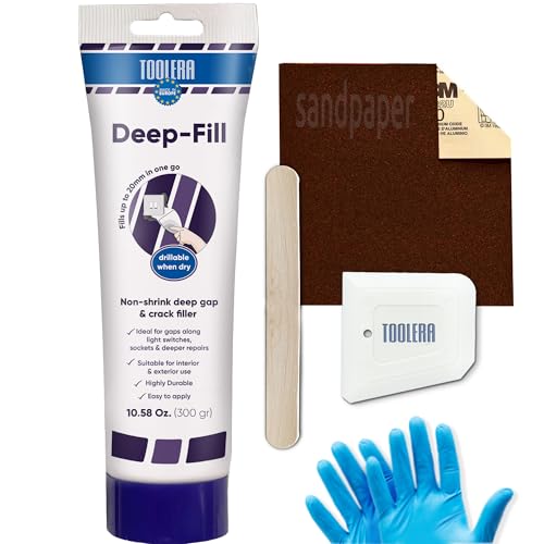 Drywall Repair Kit, Spackle Wall Repair (Gray - 10.6 Oz / 300gr), Special Formula for Deeper Repairs (5Pcs Set) (Deep Fill) (Gray)