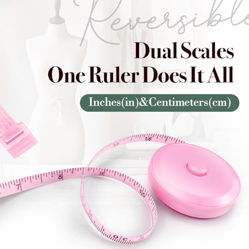 Retractable Body Measuring Tape 60 Inch/150cm,Dual Sided Bra Measuring Tape
