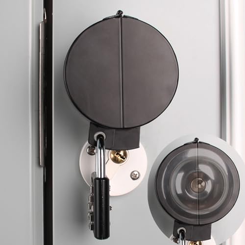 Door Knob Lockout Device Cover to Disable Doorknob/Faucet/Water Valve Hose Door Handle Temporary Lock for Bedroom Door from Outside Lock Door Handle Without Drilling Black