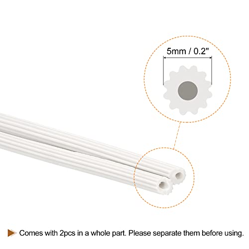 uxcell Screen Spline, 15M/49.21Ft Silicone Sealing Strip Window Screen Retainer, 5mm OD White - size: 5mm x 15M