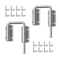 Upgraded Sliding Door Loop Lock, Gate Latches, Silver-2PCS - color: Silver-2PCS
