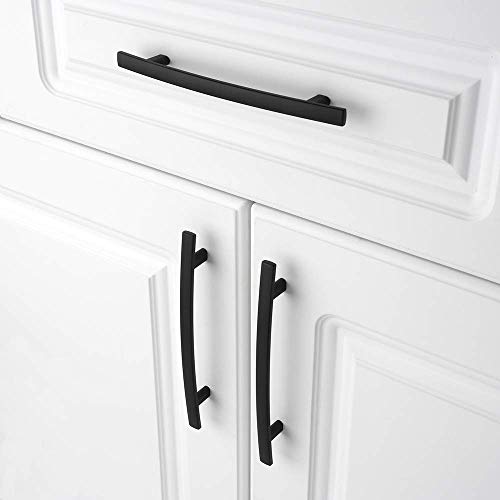 KOOFIZO 10 Pack 5 in Matte Black Cabinet Pulls, Black Drawer Handles 1961 - color: Black, size: 5" CC