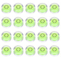 HARFINGTON 20pcs Circular Bubble Spirit Level 15x8mm Mini Round Bubble Spirit Level Little Measuring Layout Tools for TV Industrial Carpentry Picture Frame, Green/Black - color: Green/Black, size: 15x8mm