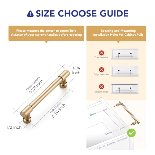 Ravinte Champagne Bronze Kitchen Pulls Cabinet Handles 3-3/4 Inch 10 Pack - color: Champagne Bronze, size: 3-3/4 Inches Hole Center