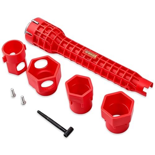 14-in-1 Multi-Functional Plumbers Wrench, Universal Faucet and Sink Installer Tool for Kitchen & Bathroom, Tight Spaces Tub Drain Removal, 4 in 1 Water Pipe Wrenchv