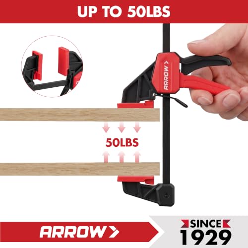 ARROW 4-Piece 6" Mini Bar Clamps for Woodworking with 50LBS Load Limit - size: mini 6"(4)