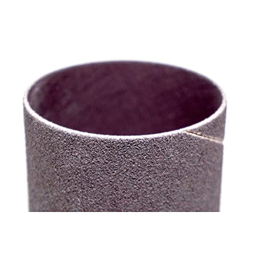 Benchmark Abrasives 1.5" x 1.5" Aluminum Oxide Abrasive Spiral Bands for Rotary Tools, Drum Sleeves for Sanding Deburring Blending Polishing on Metals Plastic Wood Rubber (10 Pack) - 80 Grit - style: 80 Grit