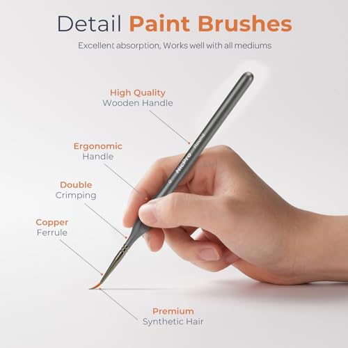 Nicpro 22 PCS Miniature Paint Brushes & Dry Brush, Model Paint Brush Set - size: 20 PCS