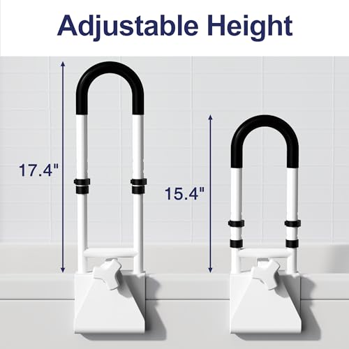 Adjustable Bathtub Handle Grab Bar, Bathtub Safety Rail & Shower Grab Bars