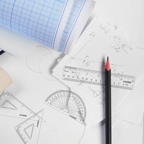 Triangular Ruler Set, 4PCS Geometry Set, Professional Drafting Tools