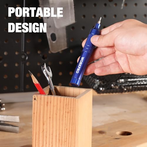 WORKPRO 24 in 1 Multi Bit Mini Screwdriver Set Magnetic, Blue - color: Blue