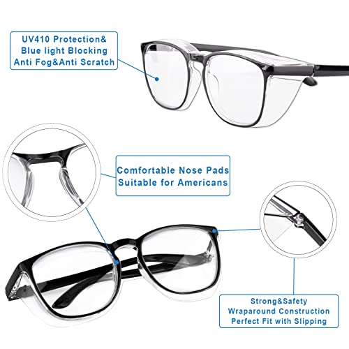SQIMZAR Safety Glasses Goggles For Women Nurses Protective Eyewear,Anti Fog Safety Goggles - color: Leopard+blue+black