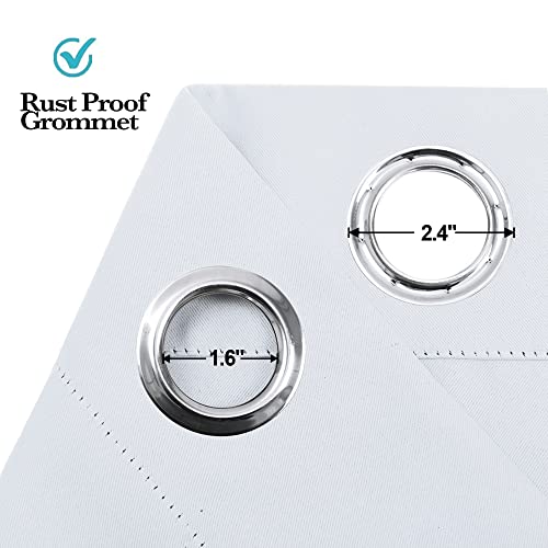 RYB HOME Blackout Curtains for Bedroom Closet Living Room Nursery Dining - color: Greyish White, size: 60"W x 90"L (Pack of 1)