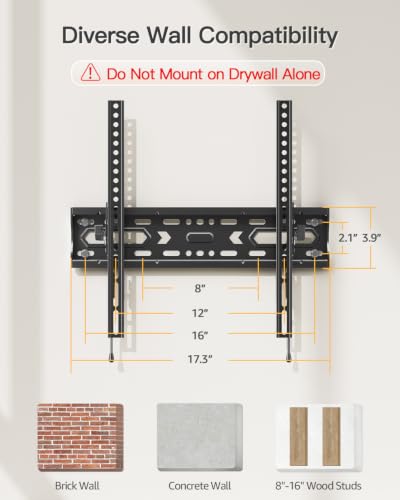 ELIVED Tilting TV Wall Mount for 26-60" TVs, Max VESA 400x400, 99 Lbs Load - size: Tilting