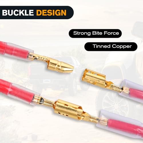 Nilight 400PCS 3.9mm Bullet Connectors with Insulation Cover - color: 400PCS Bullet Connectors
