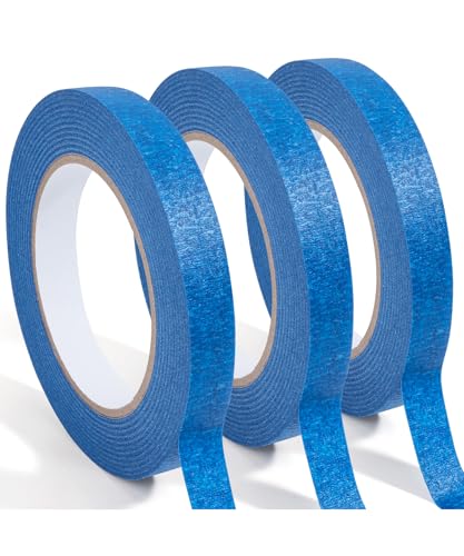Mr. Pen- Dark Blue Masking Tape, 0.6 Inch Wide, 3 Rolls, 3 x 55 Yards - color: Dark Blue
