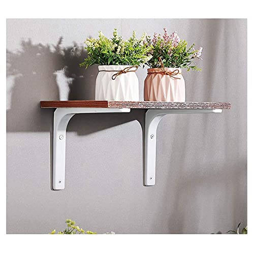 SAYAYO Wall Shelf Bracket White, 8 X 6 Inch Heavy Duty L Bracket for Wood - color: White, size: 8 x 6 Inch (4 PCS)