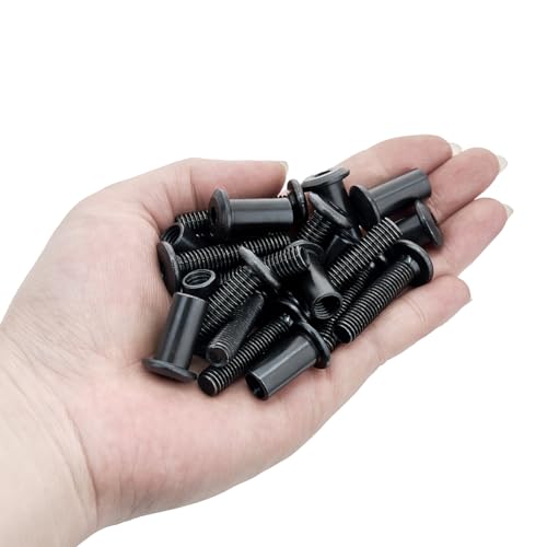 25 Pcs M8x30mm Black Furniture Bolt Cabinet Connector Screws for Furniture - size: M8x30mm