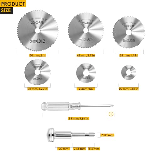 Kuenuilr Cutting Wheel for Drill 1/4 Inch Hex Shank Rotary Drill Saw
