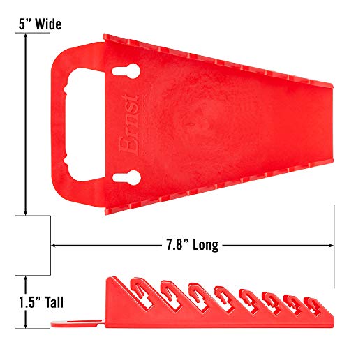 Ernst Manufacturing 5046 Gripper Wrench Organizer, 8 Tool, Red - color: Red, size: 8 Tool, style: Standard