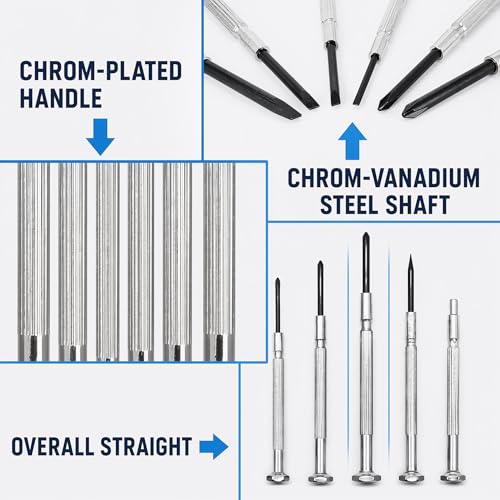 NSZETZ 11PCS Mini Precision Screwdriver Set, Small Tools with 11 Size Flathead and Phillips Kit, Professional Magnetic Repair Tool for Jewelry, Ring Doorbell, Watch, iPhone, Toys, Computer, Eyeglass - style: 11PCS