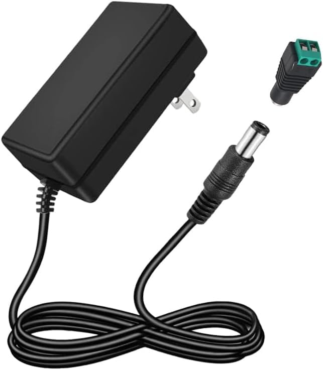 24V 1.5A Power Supply AC Adapter, 100-240V 50-60Hz to DC 24V 1.5A Switching Converter, DC Power Cord with 5.5x2.5mm/2.1mm Plug
