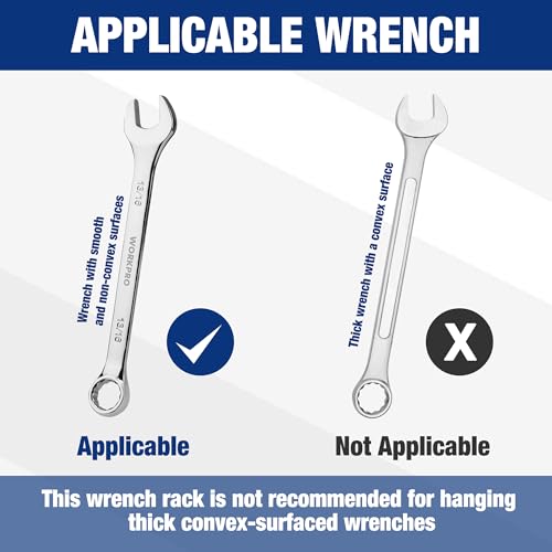 WORKPRO 4-Pack Magnetic Wrench Organizer, Holds 12 Wrenches Each - style: Magnetic Wrench Organizer(4PC)