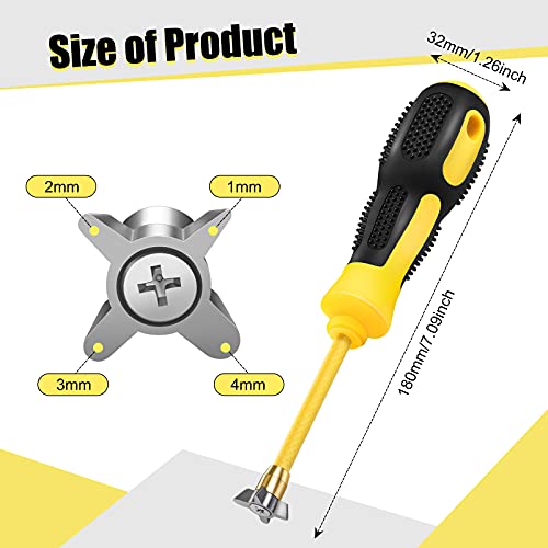 Zhengmy Grout Removal Tool 4 in 1 Grout Scraper Cleaning Remover Tool Scraper Cemented Carbide Alloy Head Tile Removal Caulking Cleaner for Floor Ceramic Tile Gaps