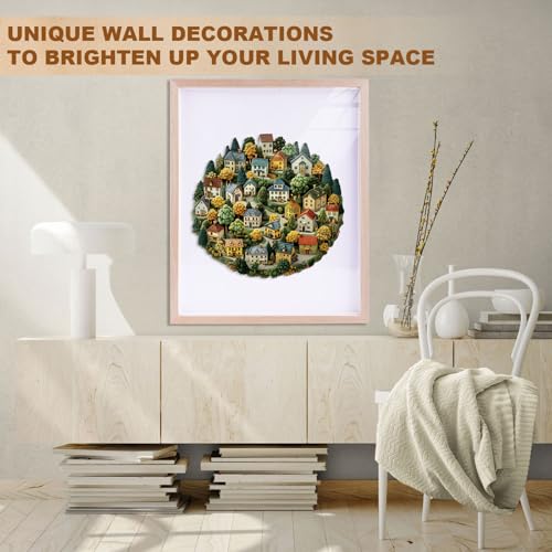 Wooden Puzzle for Adults-Beautiful Countryside Wood Jigsaw Puzzle-S-85 PCS - color: Beautiful Countryside, size: Small