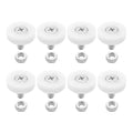 8Pcs 19mm Drawer Rollers, Nylon Drawer Pulley Replacement Wheels with Bearings and Nuts, Small Slide Roller for Cabinet, Sliding Door, Filing Cabinet, Smooth Drawer Positioning Guide - size: 19mm