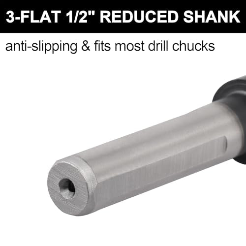 3/4 Cobalt Drill Bit for Metal and Hardened Steel, 1/2 Inch Reduced Shank M35 HSS Twist Heavy Duty Drill Bits, with Index Storage Case - size: 3/4 in