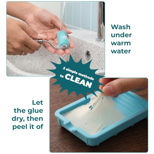 Silicone Glue Roller Kit with Tray & Spreader Professional Paint Applicator