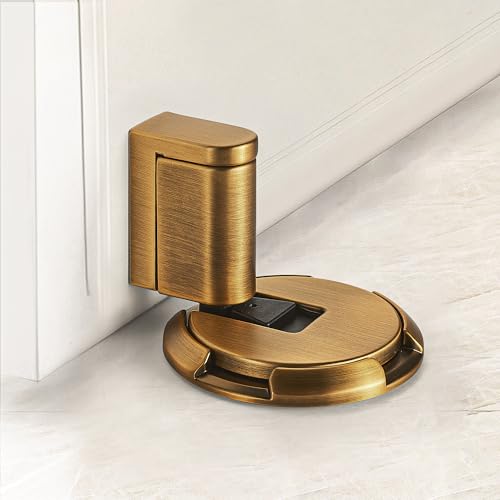 Magnetic Door Stopper, Windproof Floor Door Stop, 1 Pack - color: Matte Brown Bronze