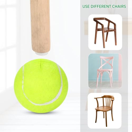 Macarrie 60 Pcs Precut Tennis Balls for Chairs Legs, Yellow - color: Yellow