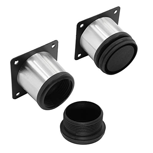 4 Pack Furniture Leg Set, 2" Dia 2" H Adjustable - size: 2 Inch