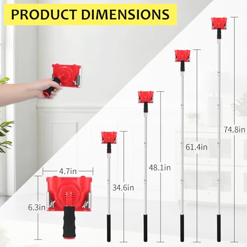 Paint Edger+ 2 Replace Pads -78" Adjustable Pole Ceiling & Corner Painting