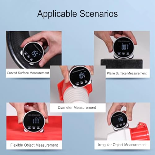 Digital Tape Measure, 0-656.2ft Long Distance Electronic Rolling Ruler with LCD Display, USB Rechargeable Multifunctional Digital Measure Tool Range Finder, Support Data Storage