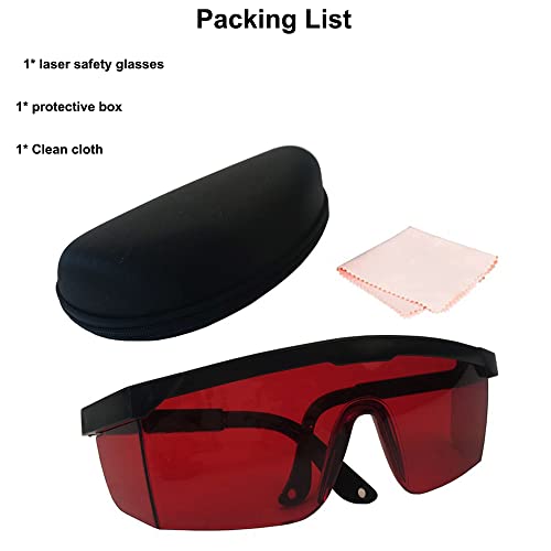 190nm to 560nm Laser Safety Glasses, OD4+ Laser Glasses Eye Protection - color: Orange&black