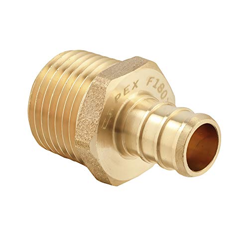 5-PACK EFIELD Pex Crimp Fitting,1/2"Male Adapter(PEX1807017-5) - size: P5, style: 1/2 x 1/2