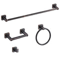 Bathroom Hardware Set 4 Pieces,Oil Rubbed Bronze Bathroom Accessories Set Stainless Steel Wall Mounted, Hand Towel Bar, Towel Ring, Robe Towel Hooks,Toilet Paper Holder,Towel Bar Set, 23.6 Inch - color: Oil Rubbed Bronze-4pcs, size: 23.6Inch