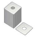 uxcell Square Washer, 25Pcs M8x40x40x2mm 304 Stainless Steel Square Plate Washers Flat Pad Spacer Gasket for Hardware Fastener - size: M8x40x40x2mm